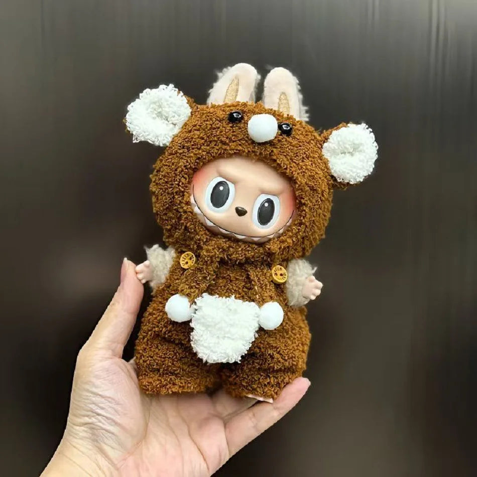 Anime Labubu Doll Clothes Fashion Overalls Labubu Idol V1 V2 Dolls Clothing Accessories 15/17cm Plush Doll Universal In stock