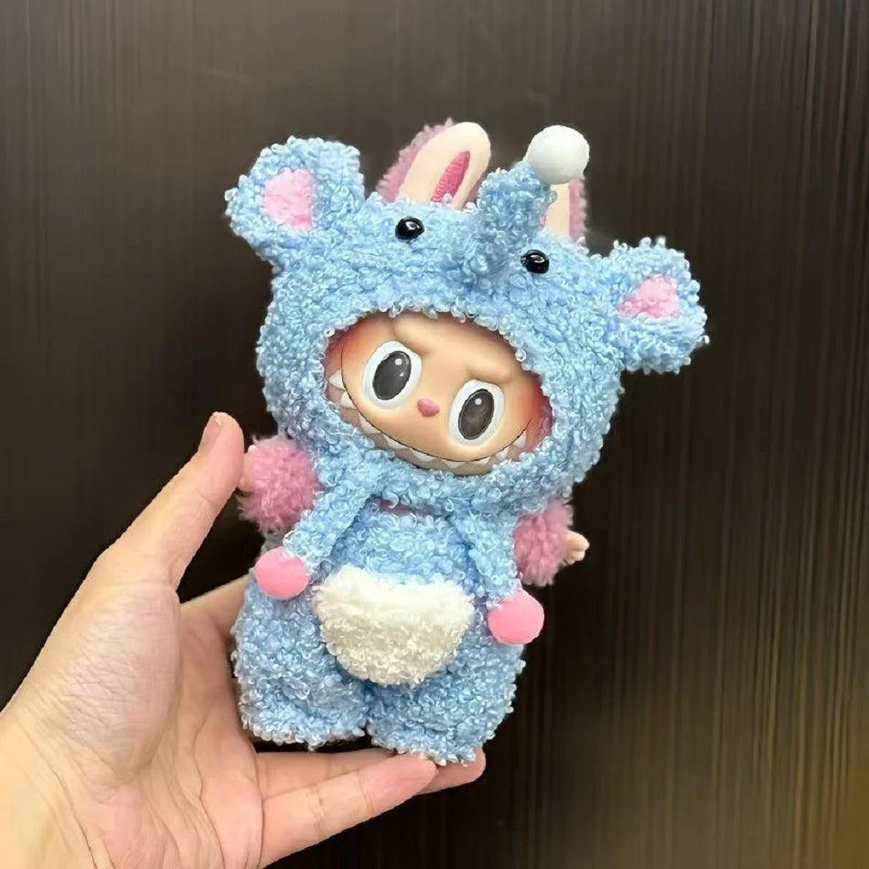 Anime Labubu Doll Clothes Fashion Overalls Labubu Idol V1 V2 Dolls Clothing Accessories 15/17cm Plush Doll Universal In stock