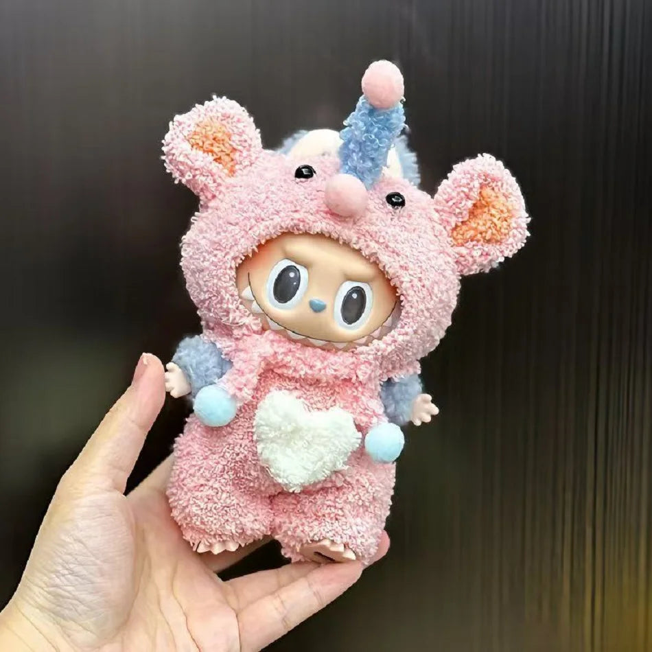Anime Labubu Doll Clothes Fashion Overalls Labubu Idol V1 V2 Dolls Clothing Accessories 15/17cm Plush Doll Universal In stock