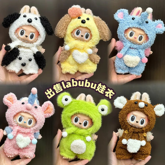 Anime Labubu Doll Clothes Fashion Overalls Labubu Idol V1 V2 Dolls Clothing Accessories 15/17cm Plush Doll Universal In stock